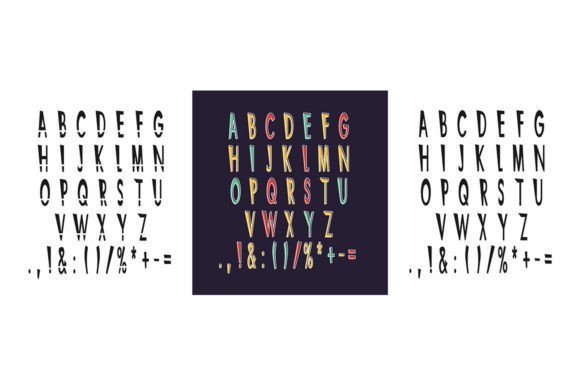 Amusing Black Style Alphabet Set