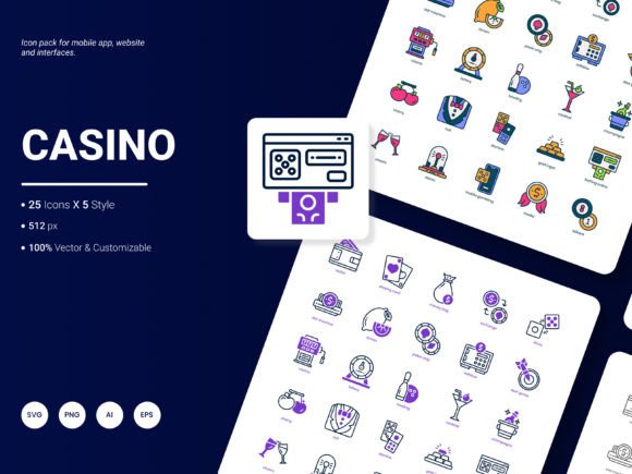Casino Icon Pack: Graphics and Icons for Crafting