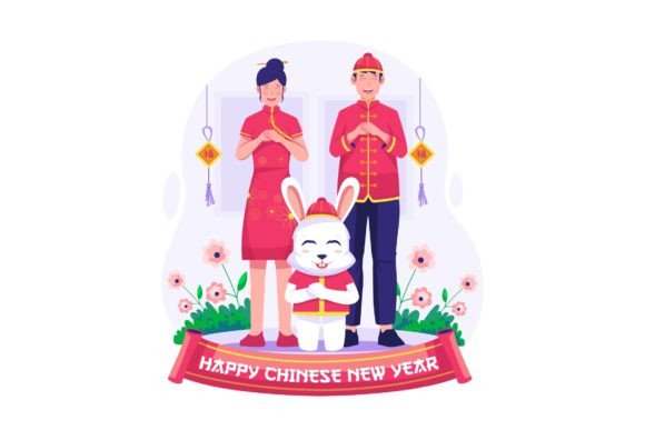 Chinese New Year Greeting Illustration