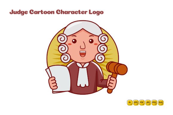 Judge Cartoon Character Logo 02: Graphics & Logos for Local Brands