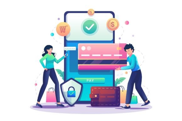 Online Secure Payment Illustration Graphics