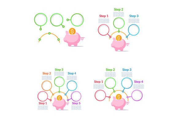 Personal Finance Infographic Chart Set Graphics