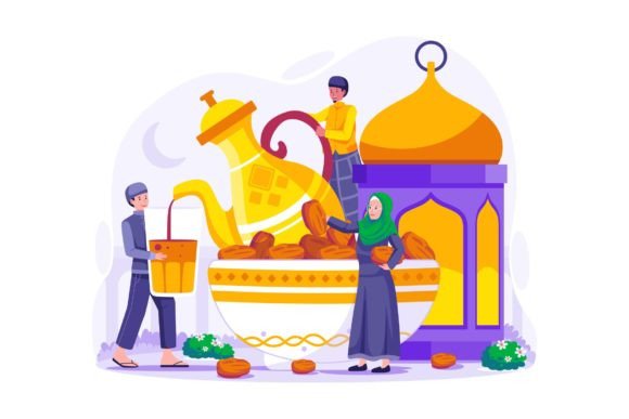 Ramadan Iftar Party Illustration Graphics