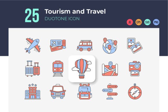 Travel Icons for Graphic Design