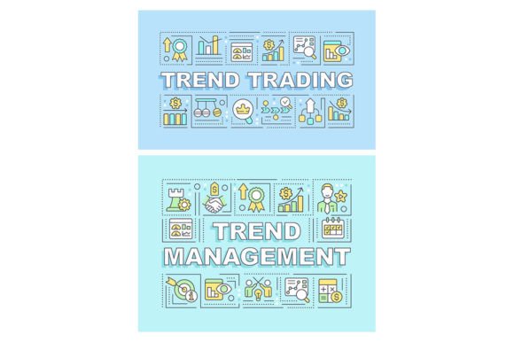 Trend Management Word Concepts Banners: Graphics for Digital Publishing