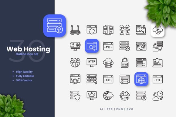 Web Hosting Icons Review